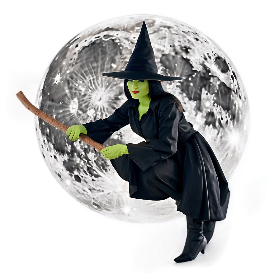 Witch On Moon Png Tqo10