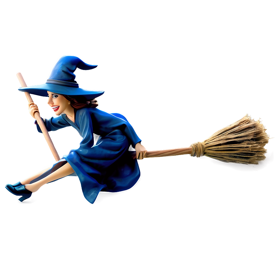 Witch Riding Broom Png Dwd93