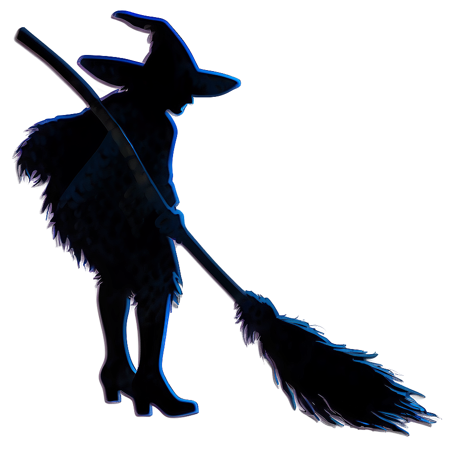 Witch's Broom Silhouette Png 06292024