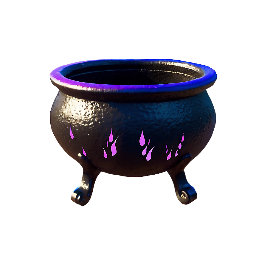 Witch's Cauldron With Flames Png 22