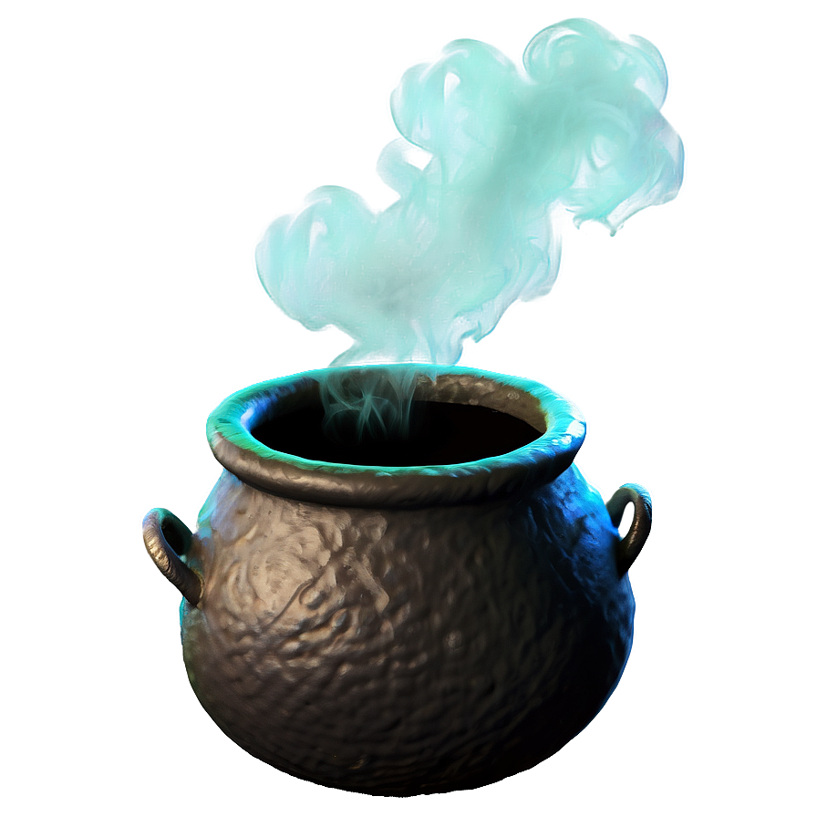 Witch's Cauldron With Smoke Png Jok