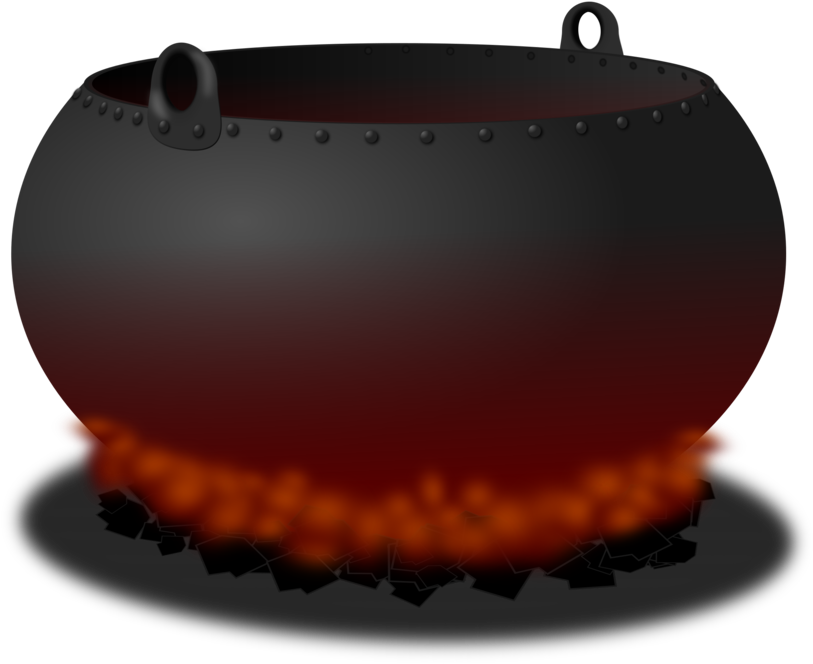 Witches Cauldronon Fire Illustration