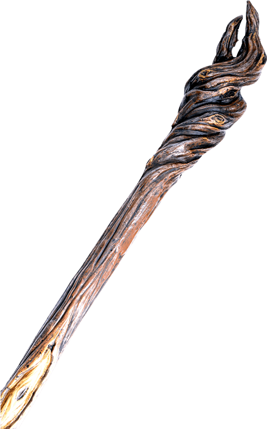 Wizard Staff Isolatedon Gray Background