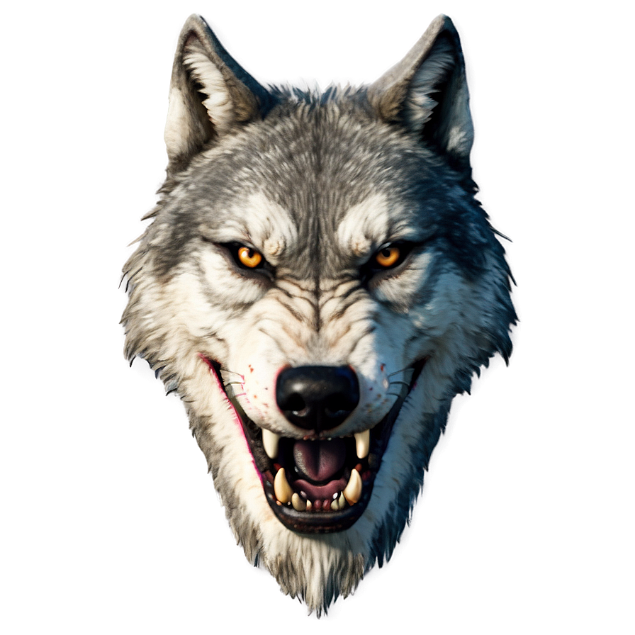 Wolf Face Horror Theme Png 06292024