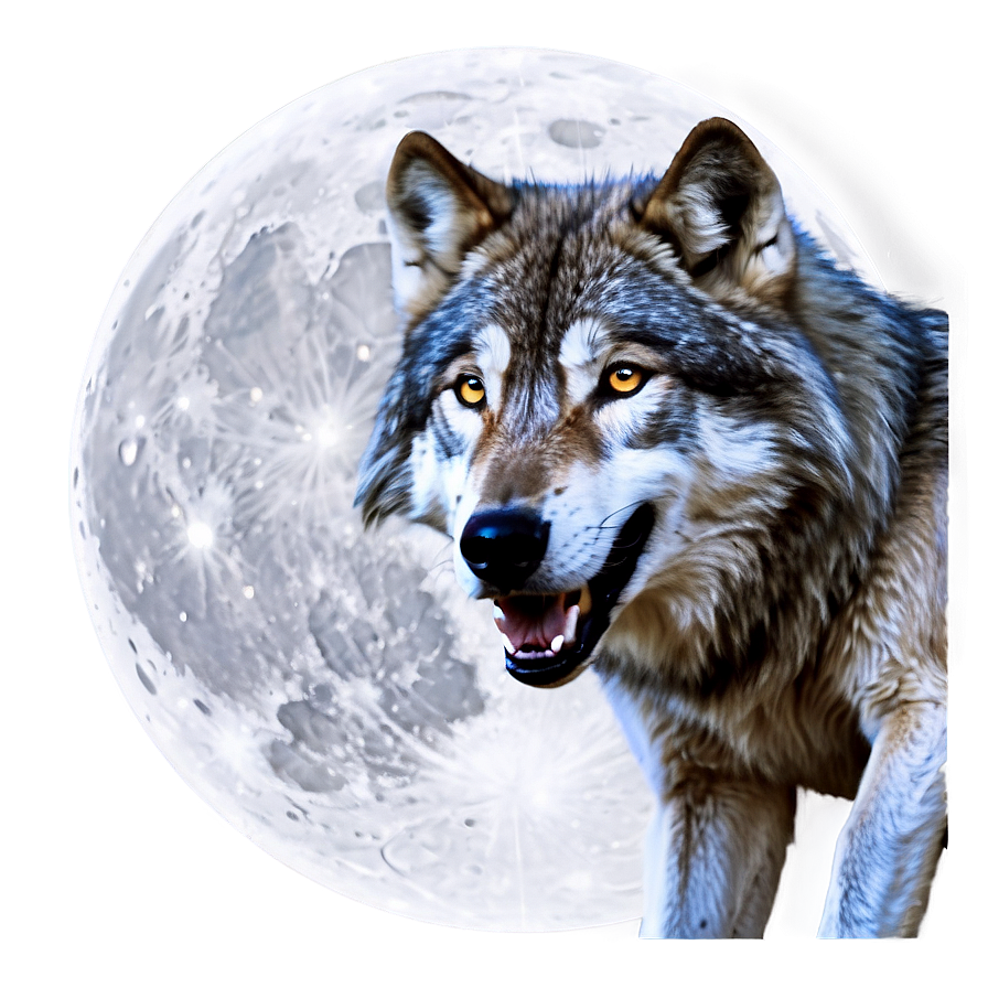 Wolf Head In Moonlight Scene Png Jud55