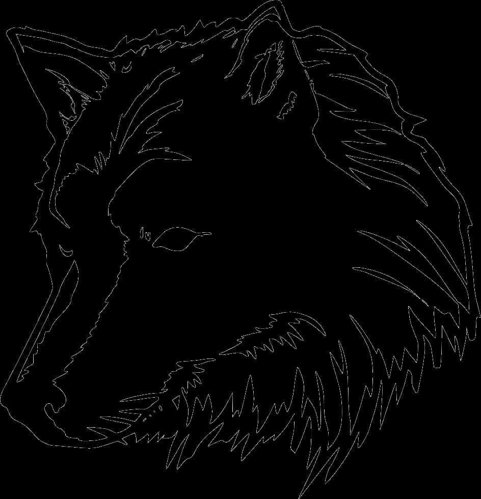Wolf Sketch Outline