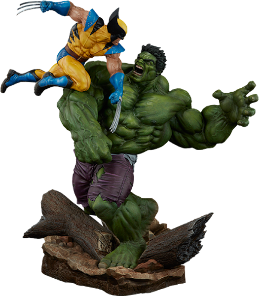 Wolverine_vs_ Hulk_ Statue