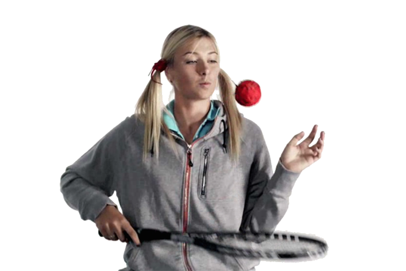 Woman Juggling Tennis Ball