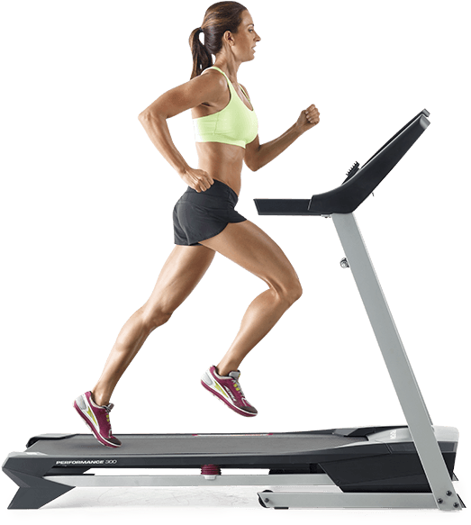 Woman Runningon Treadmill Fitness Exercise