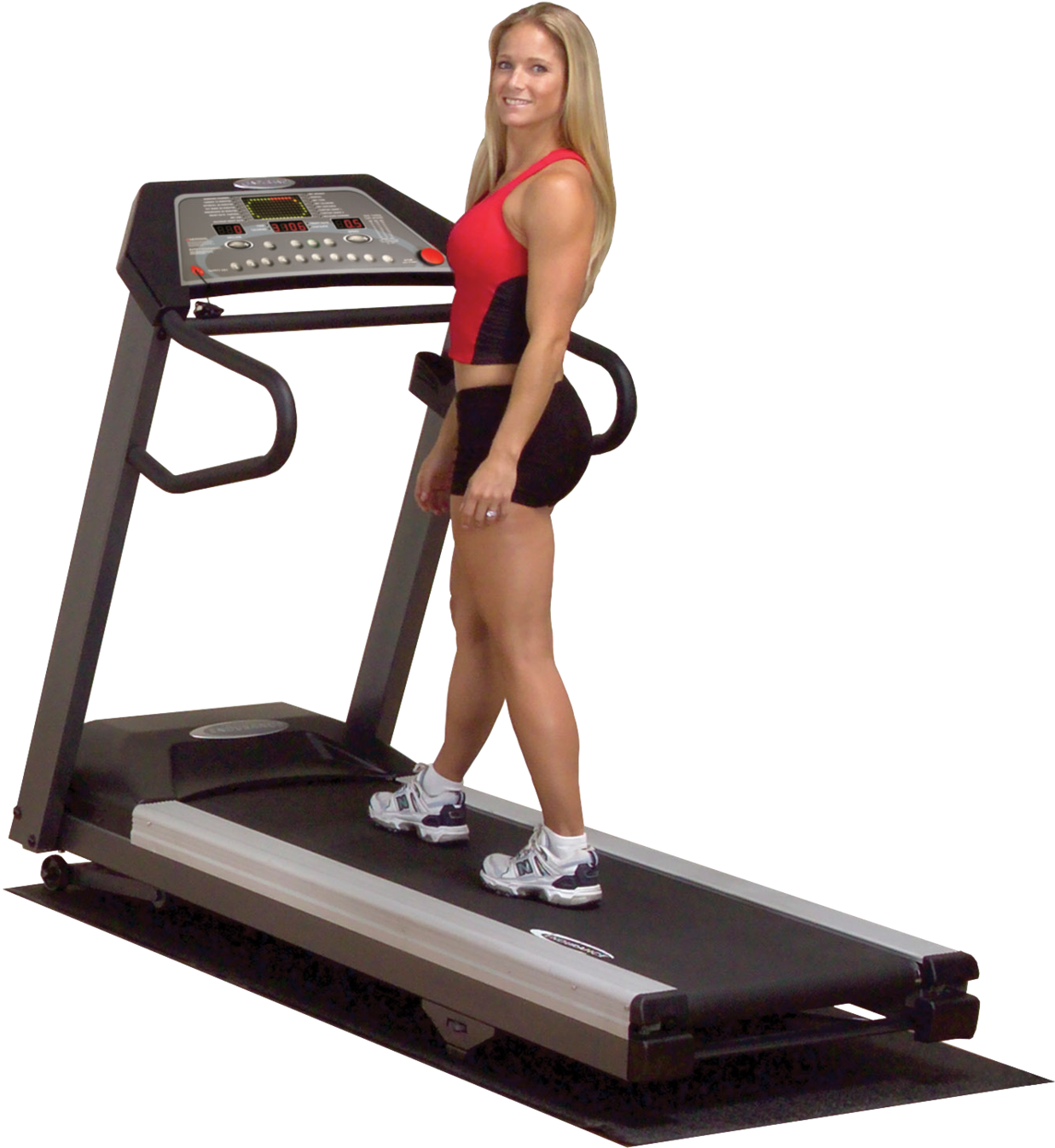 Woman Standingon Treadmill