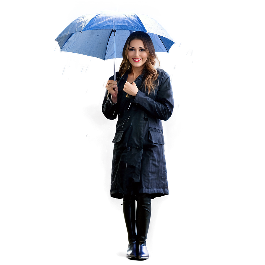 Woman Under Rain Png 05232024