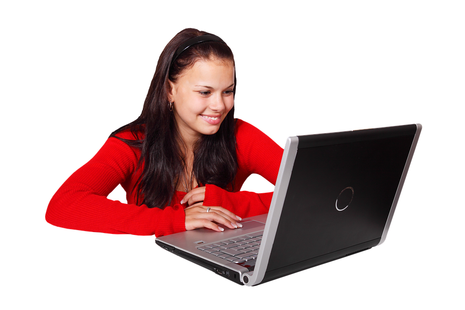 Woman Using Laptop