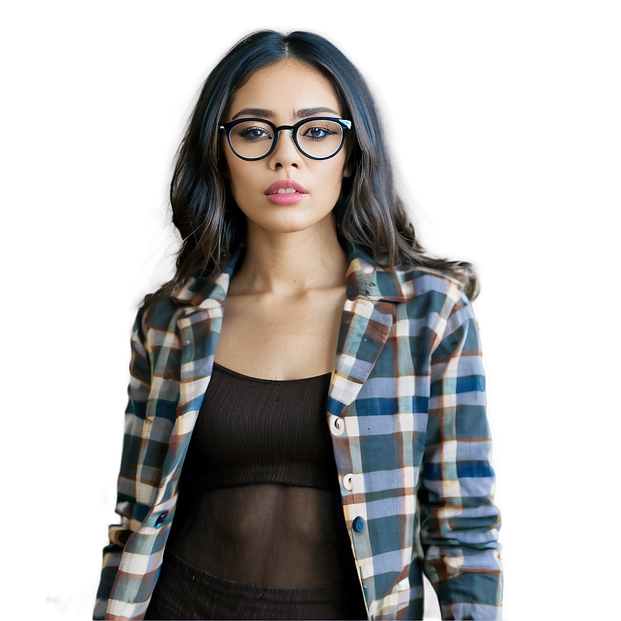 Woman Wearing Glasses Png 05232024