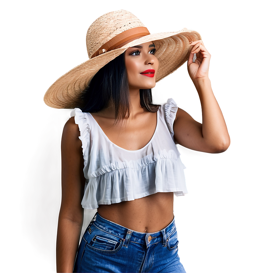 Woman Wearing Hat Png Rqq