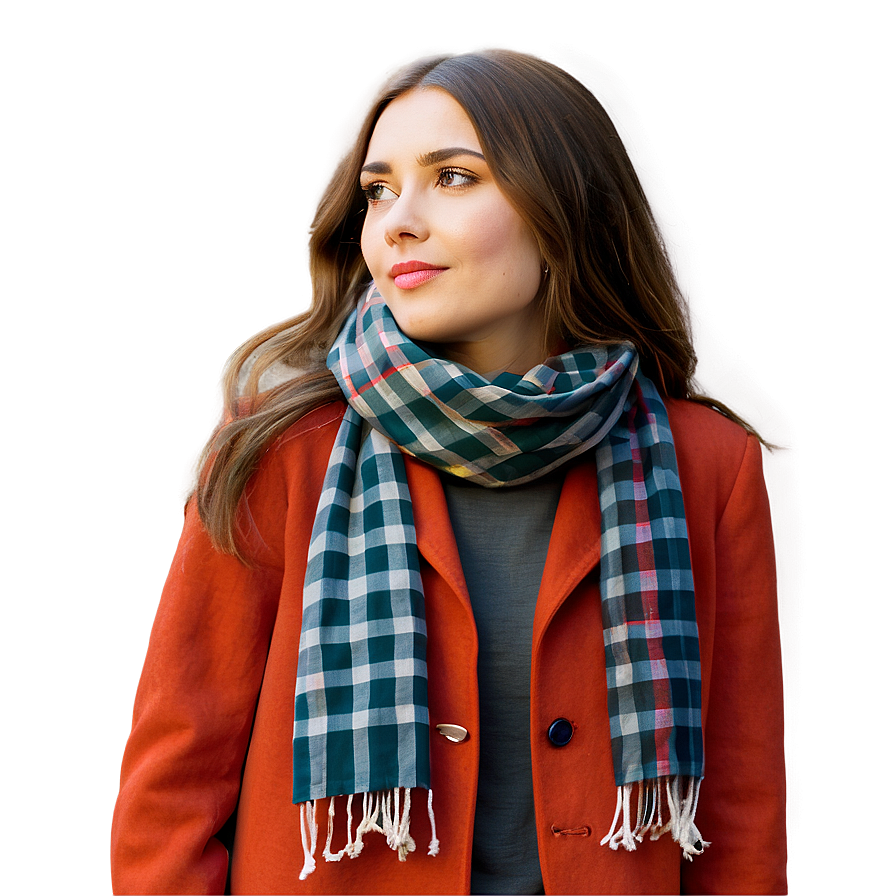 Woman Wearing Scarf Png 05232024