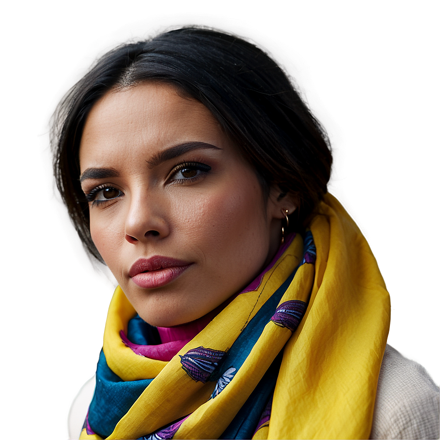 Woman Wearing Scarf Png 38