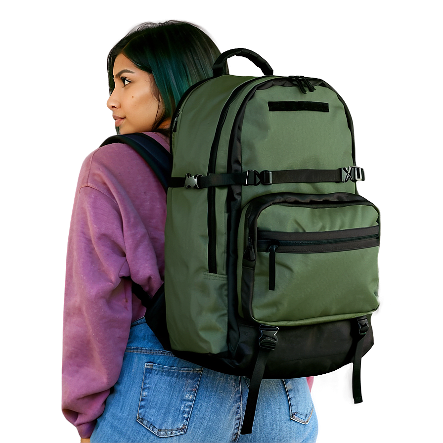 Woman With Backpack Png 38