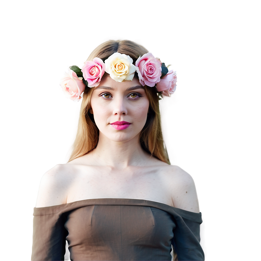 Woman With Flower Crown Png 75