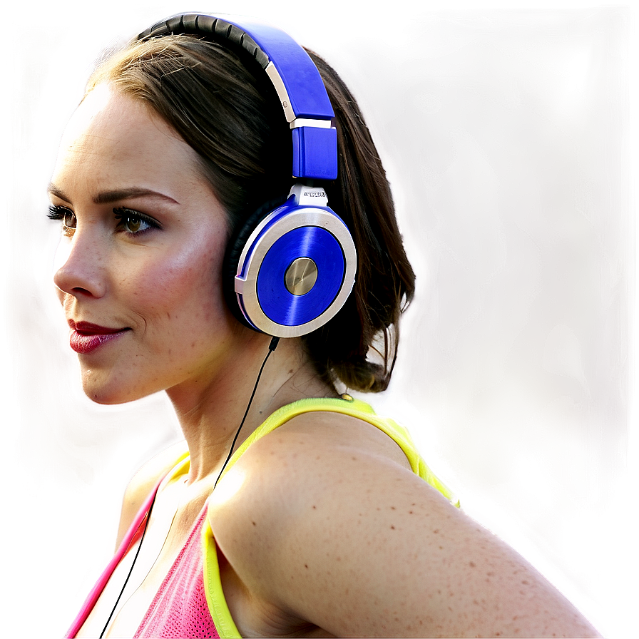 Woman With Headphones Png Nvt59