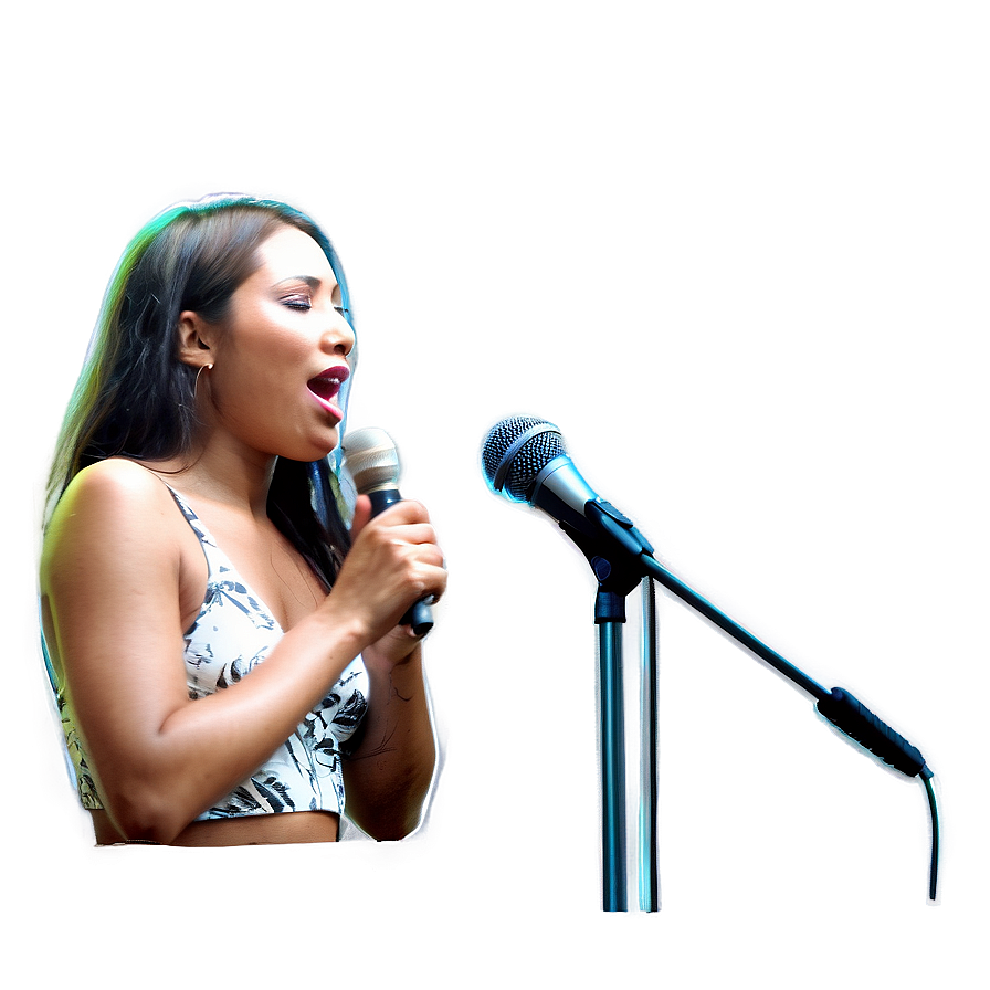 Woman With Microphone Png 68