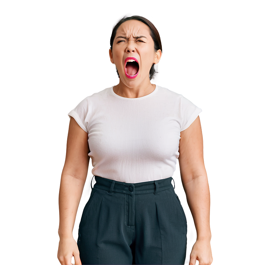 Woman Yelling In Anger Png Wit