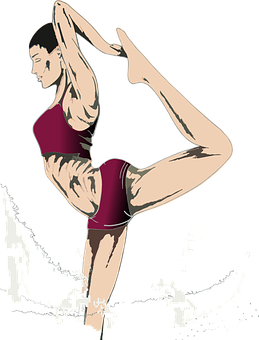 Woman Yoga Pose Illustration