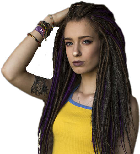 Womanwith Dreadlocksand Tattoo