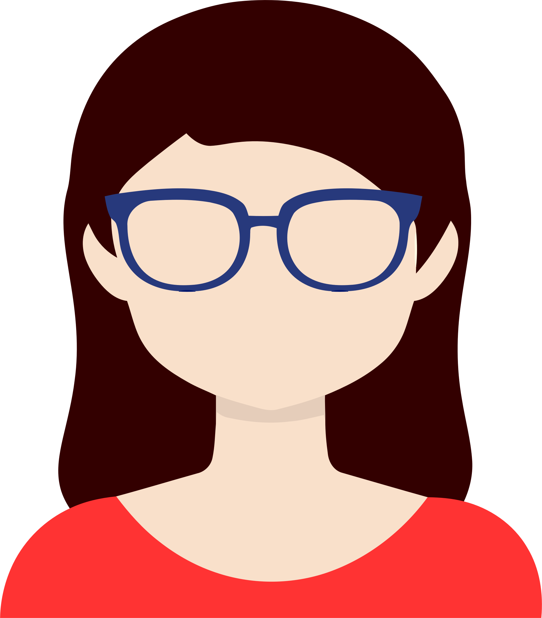 Womanwith Glasses Vector Portrait