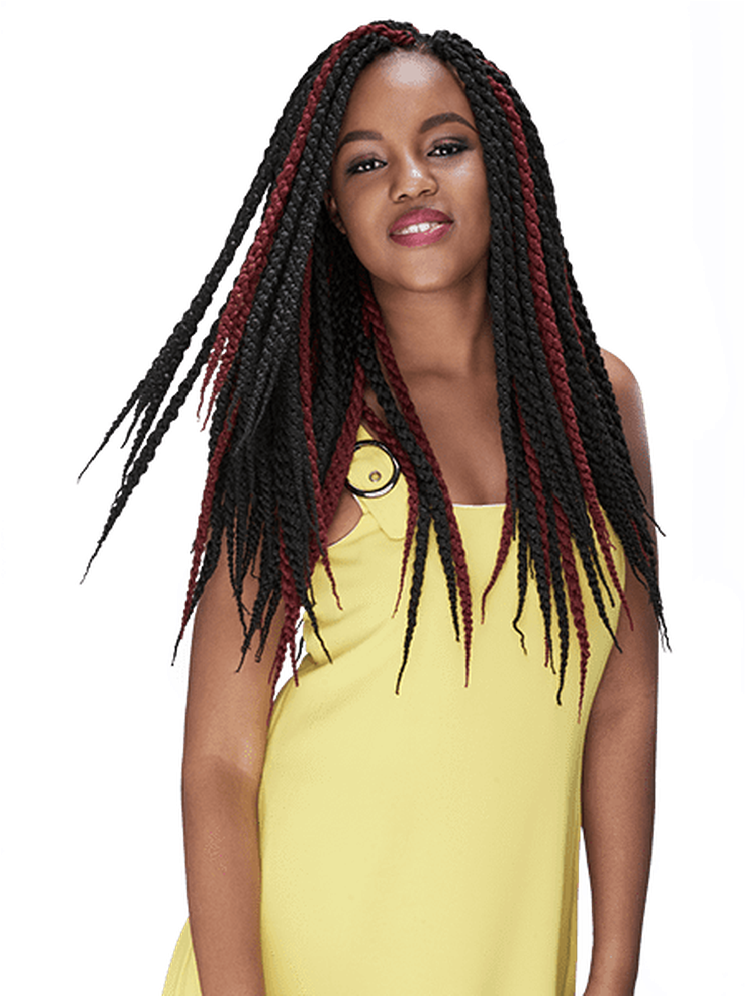 Womanwith Redand Black Dreadlocks