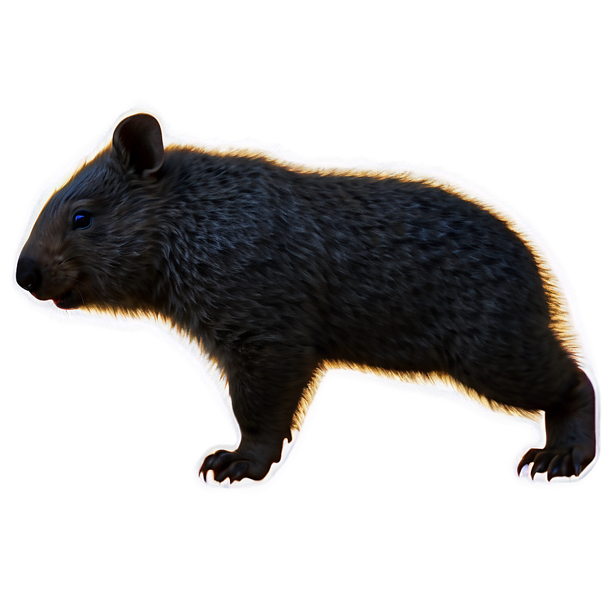 Wombat Silhouette Png 06252024