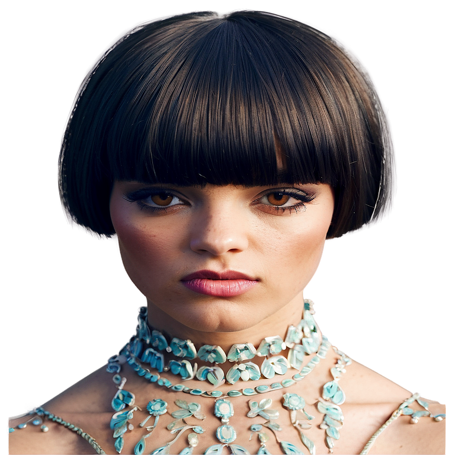 Women's Bowl Cut Style Png 87