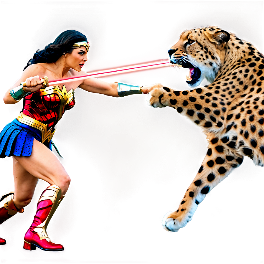 Wonder Woman Cheetah Fight Scene Png Sta