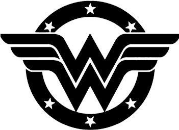 Wonder Woman Logo Blackand White