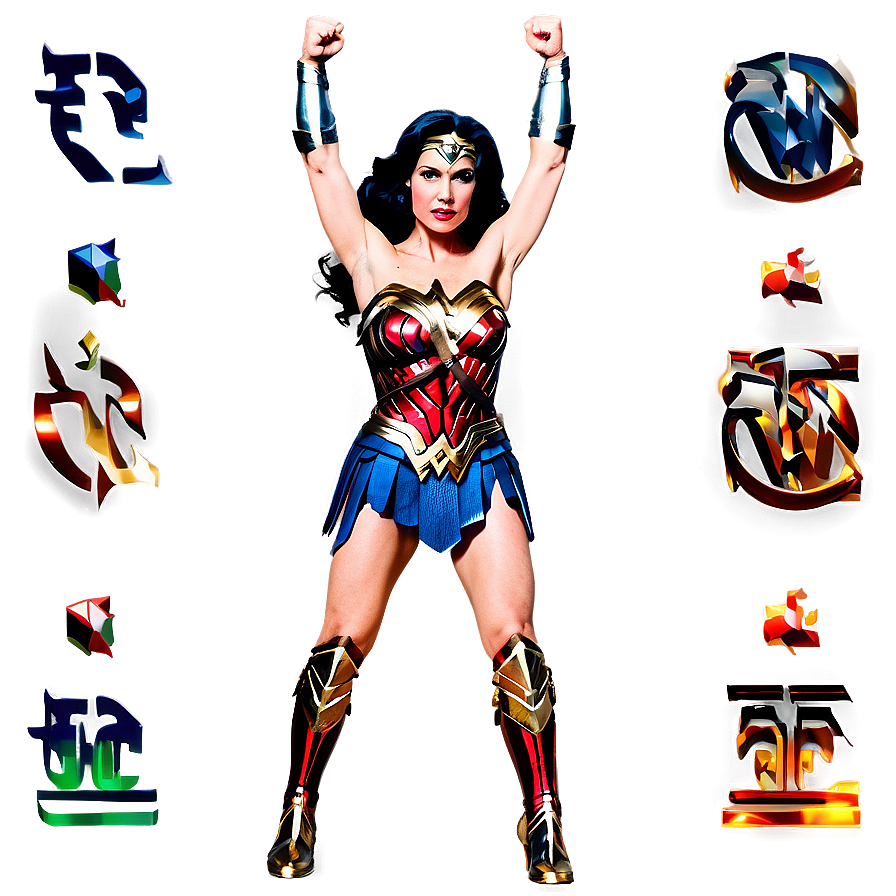 Wonder Woman Powerful Pose Png 05212024