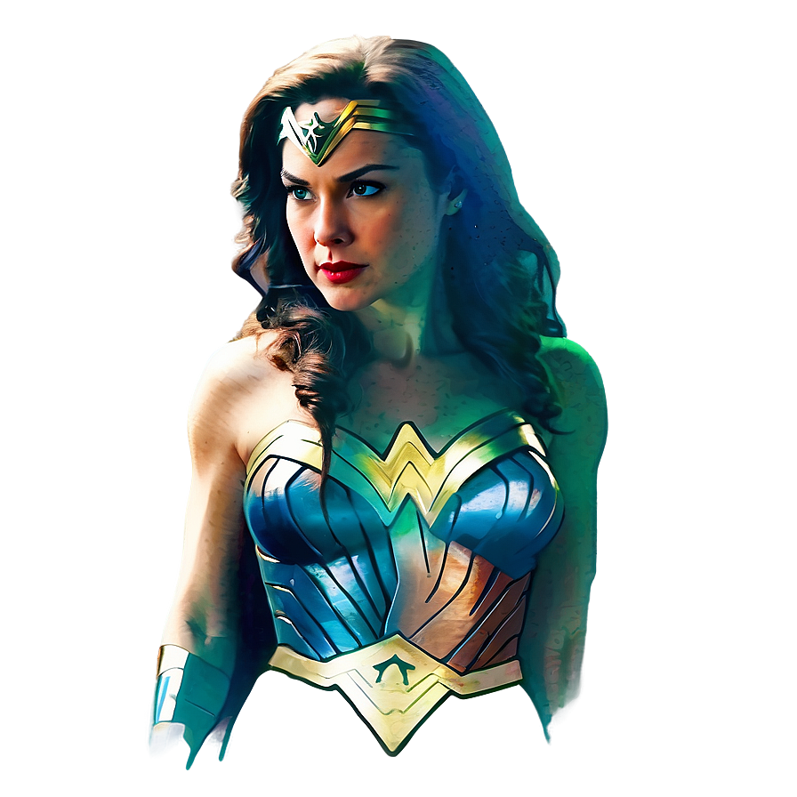 Wonder Woman Watercolor Art Png Fus