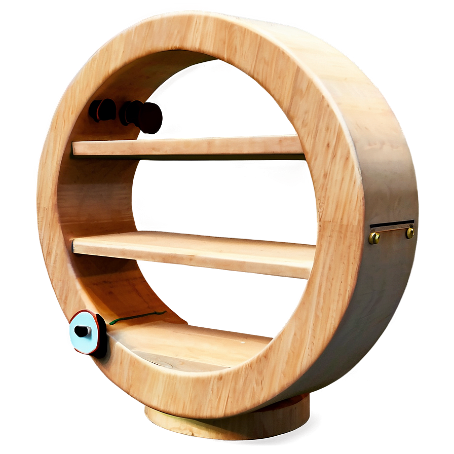 Wood Circle Shelf Design Png 52