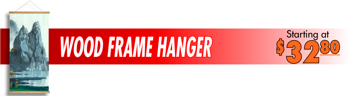 Wood Frame Hanger Advertisement Banner