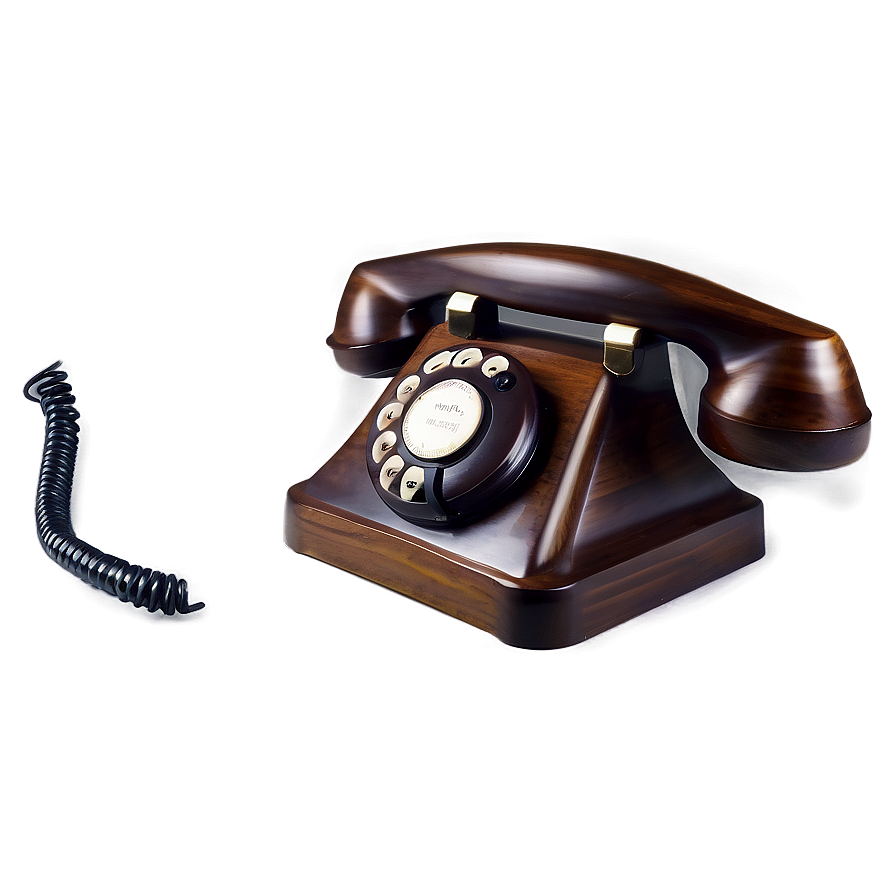 Wooden Antique Telephone Png 60