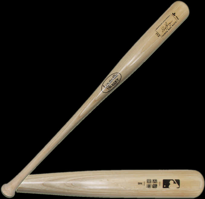 Wooden Baseball Bat Black Background