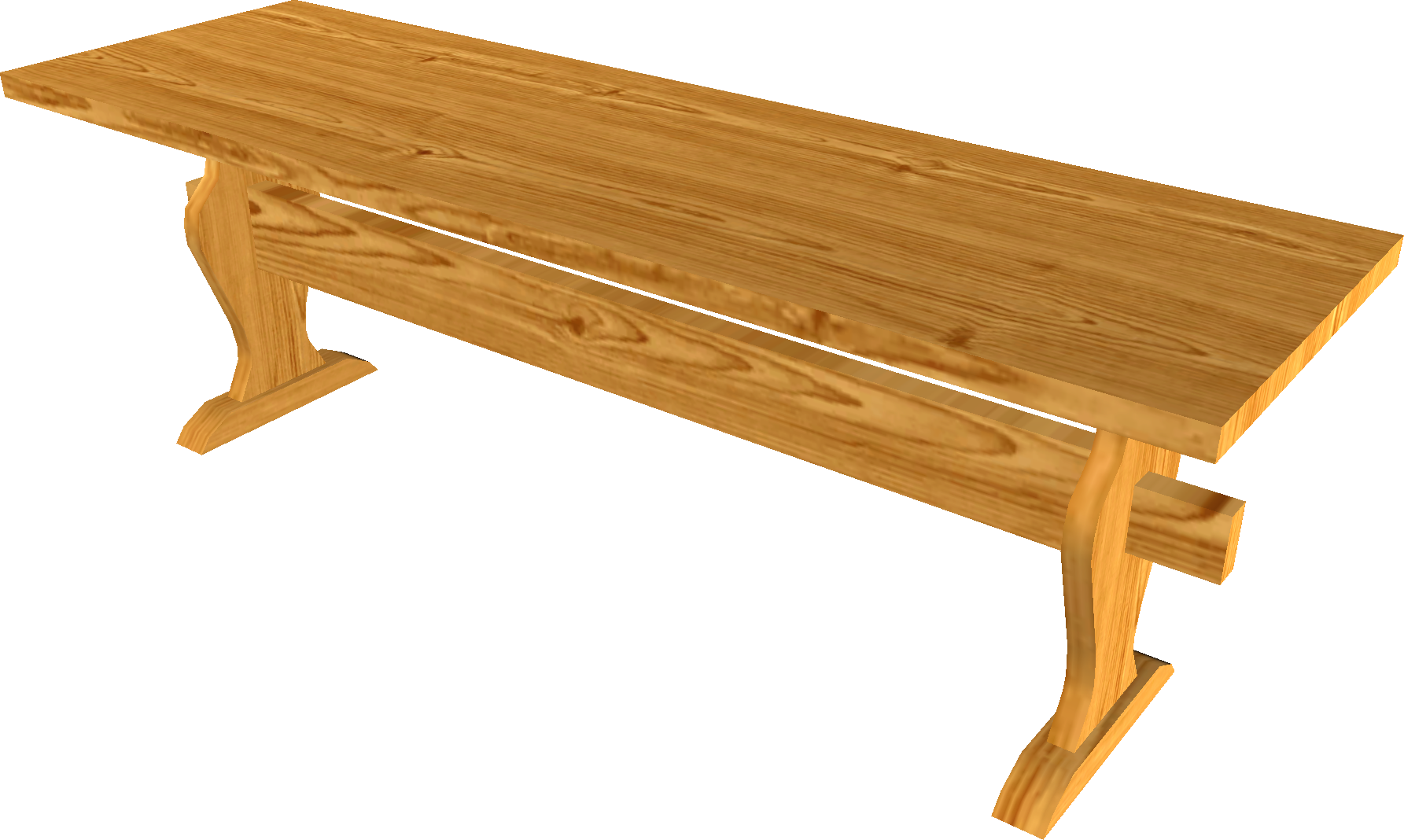 Wooden Bench Isolated Background