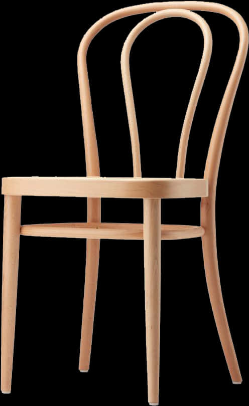 Wooden Bentwood Chair Isolated