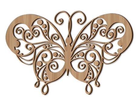 Wooden Butterfly Artwork