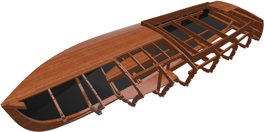 Wooden Canoe Construction Diagram
