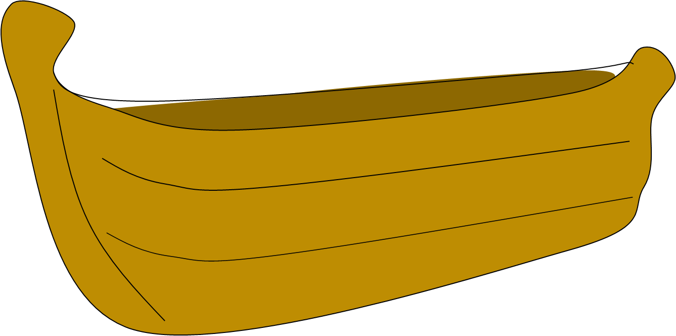 Wooden Canoe Illustration