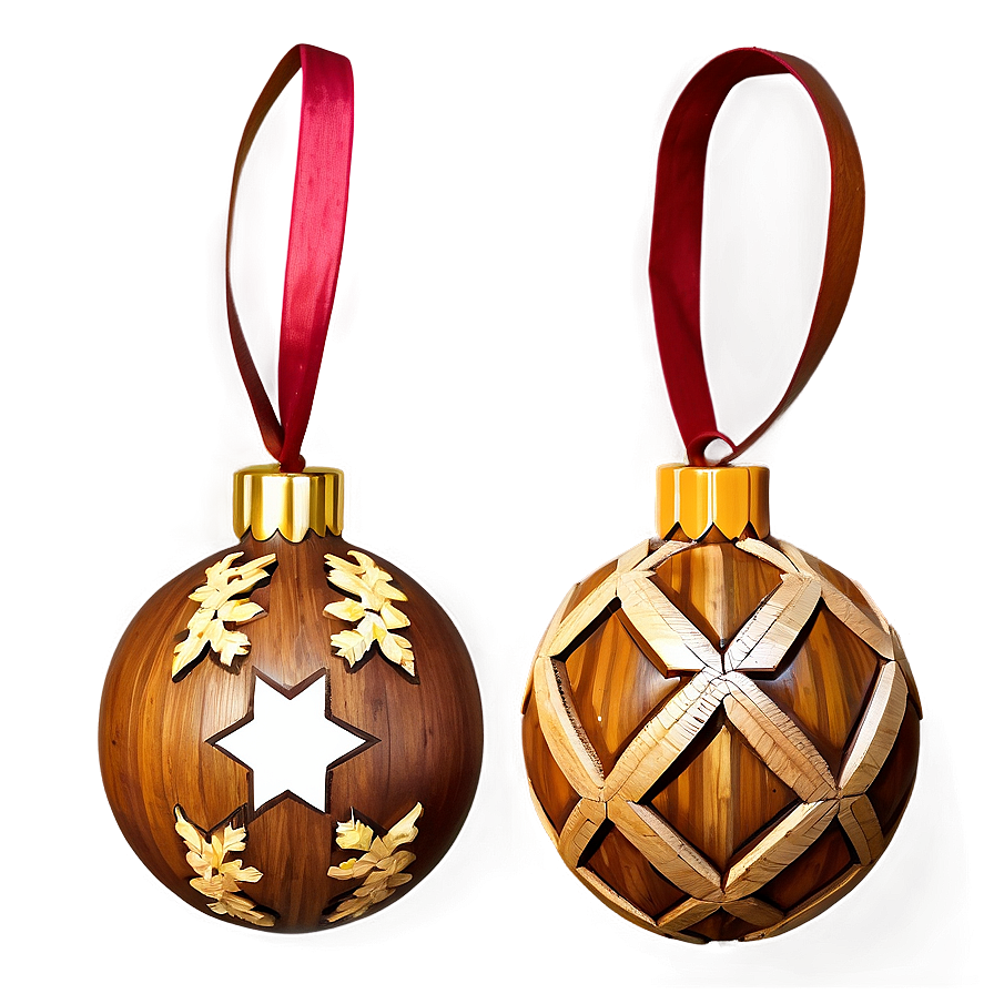 Wooden Christmas Ornaments Png 50