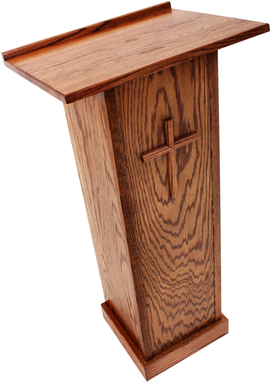 Wooden Church Podiumwith Cross