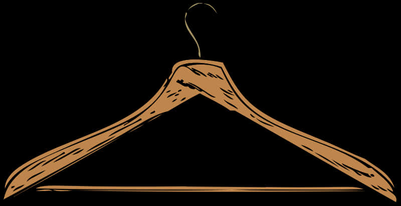 Wooden Clothes Hanger Illustration