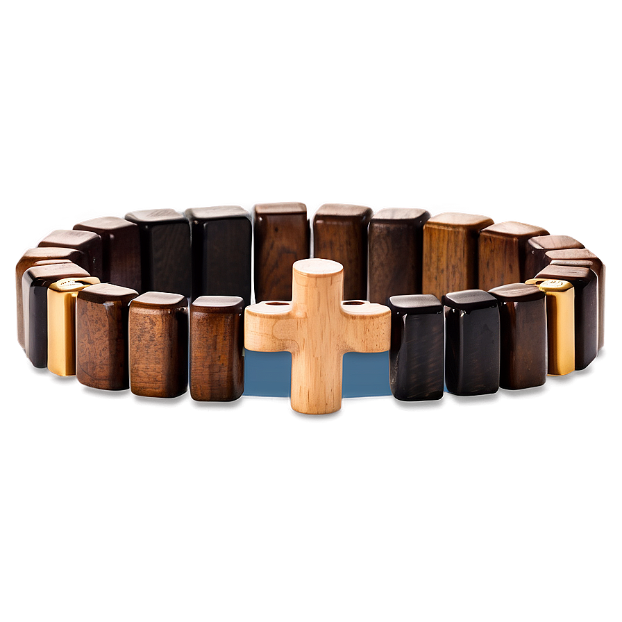 Wooden Cross Bracelet Png 5