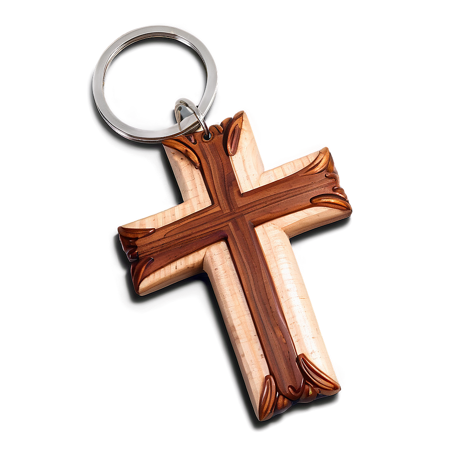 Wooden Cross Keychain Png Wcu74