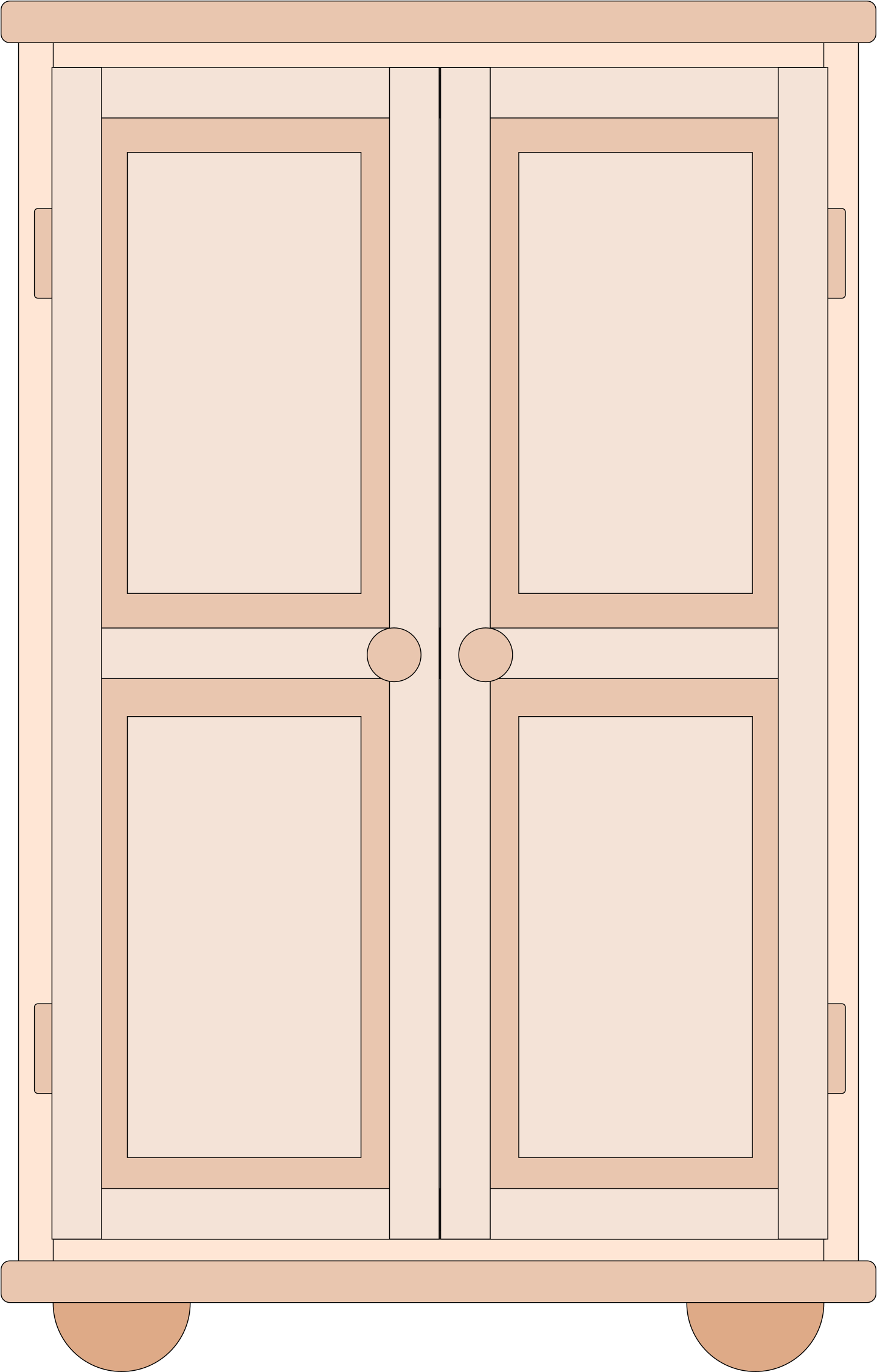 Wooden Cupboard Closet Illustration